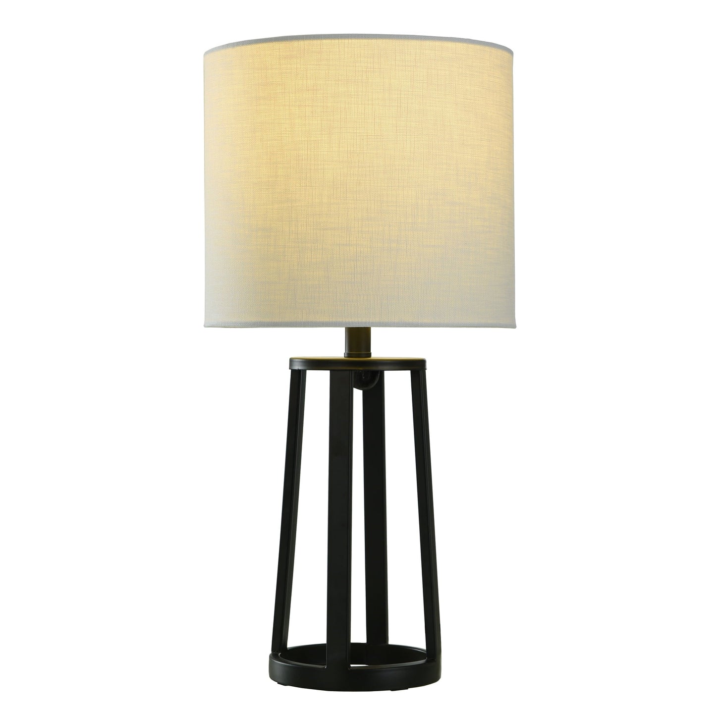 Better Homes & Gardens Modern Matte Black Table Lamp with Classic Drum Shade