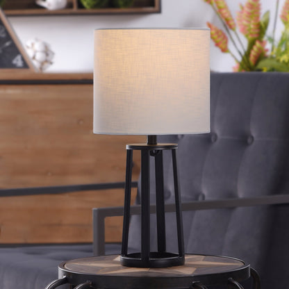 Better Homes & Gardens Modern Matte Black Table Lamp with Classic Drum Shade