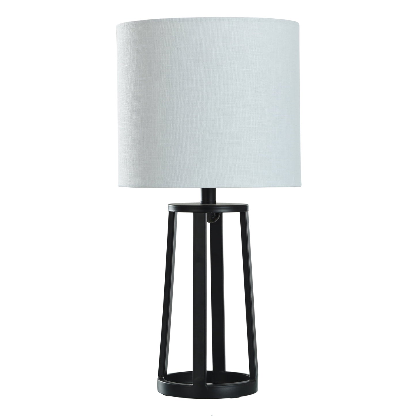 Better Homes & Gardens Modern Matte Black Table Lamp with Classic Drum Shade